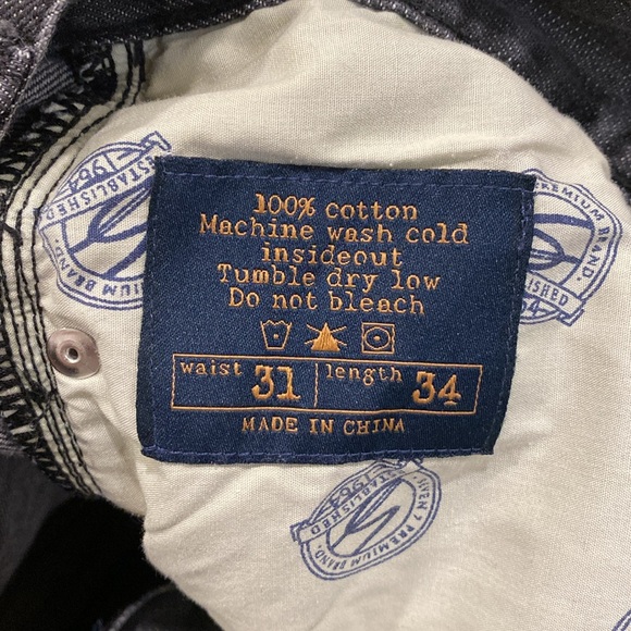 Seven7 Black Boot Cut Leg Jeans Men’s 31x34 - Picture 3 of 5